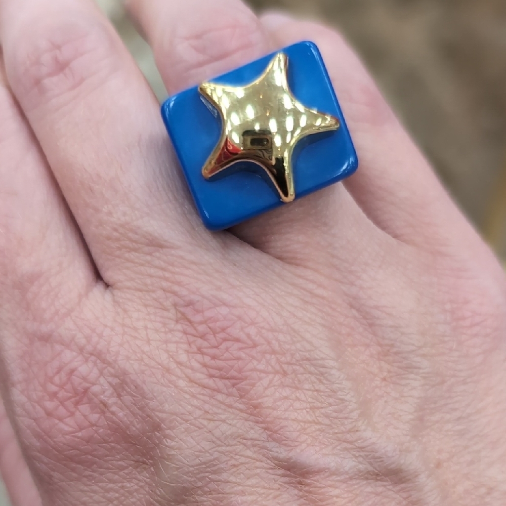 Plunder Blue and Gold Star Ring